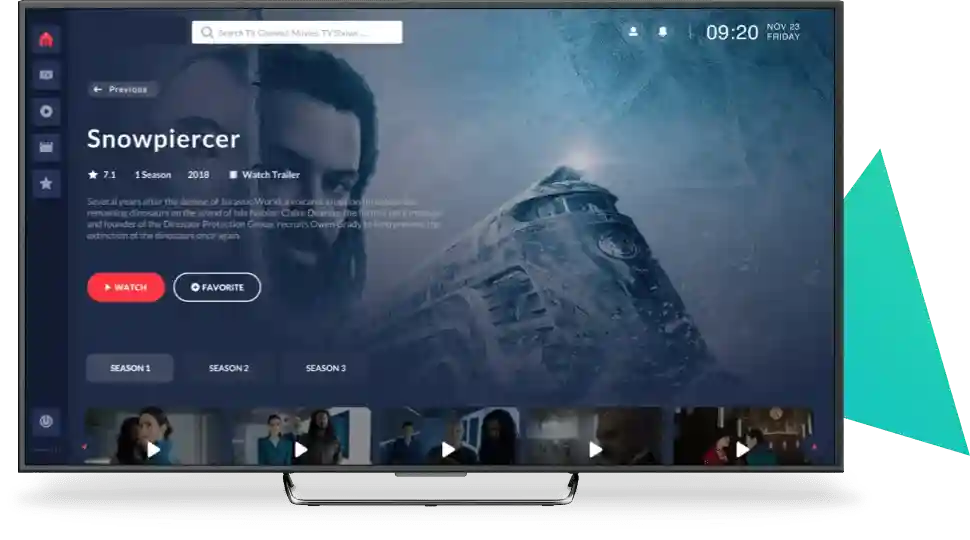 Monster IPTV Live Channel List Interface